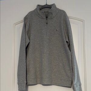 Vineyard Vines boys Gray Quarter-Zip Sweater